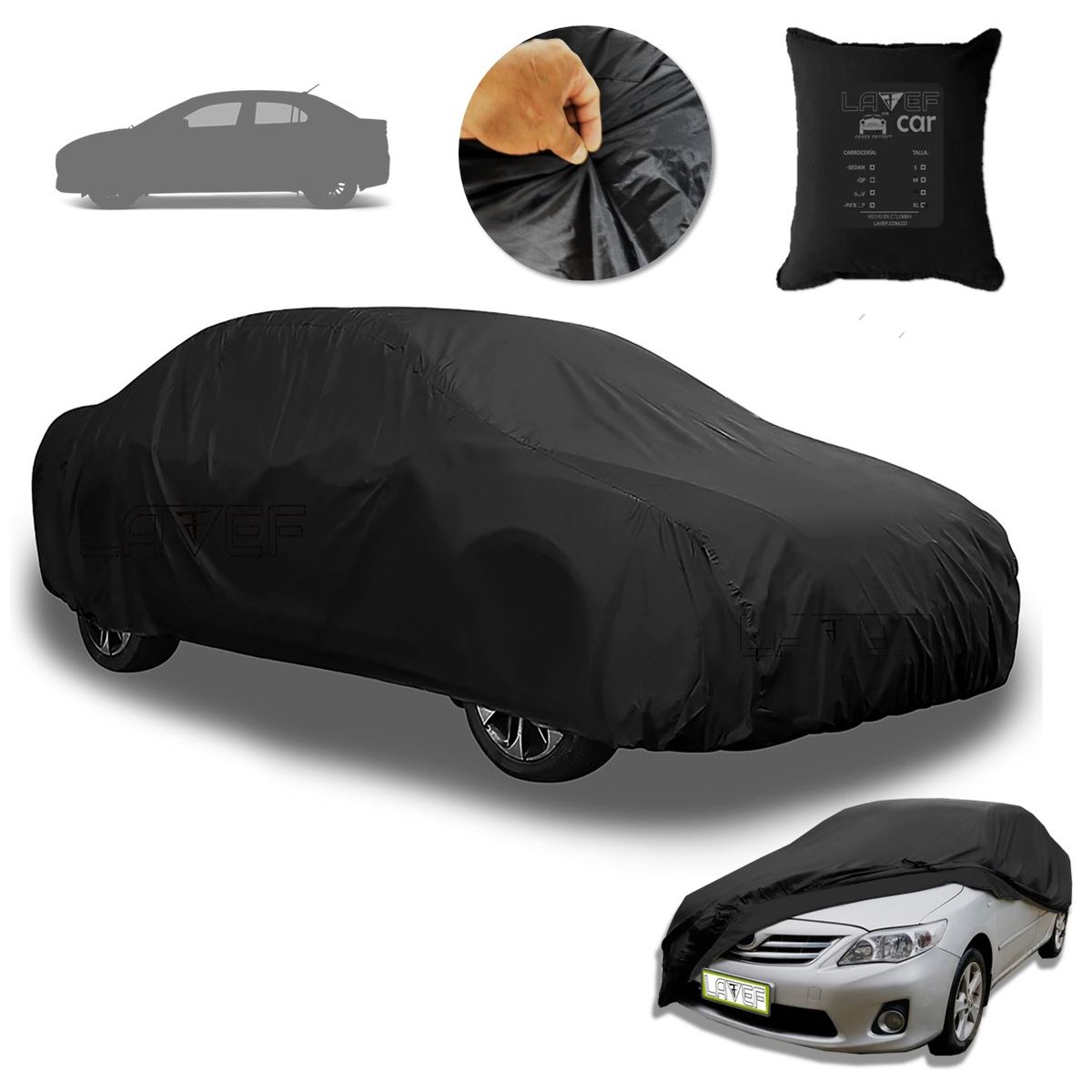 LAVEF - Pijama Para Carro Sedan  Semi-impermeable Intemperie M