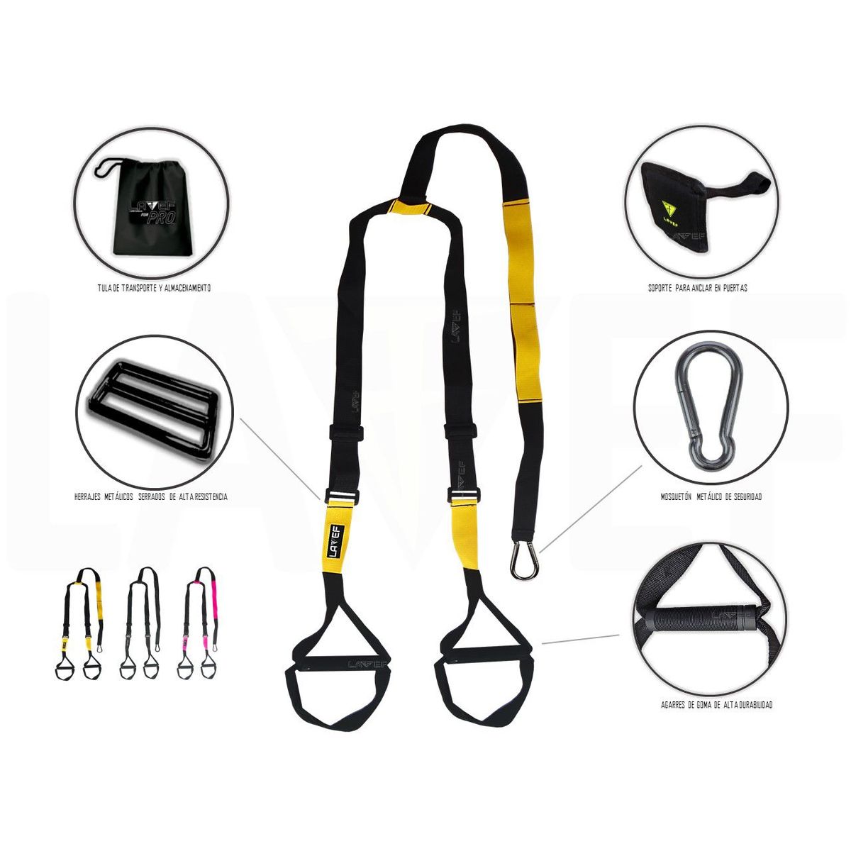 GENERICO - Bandas De Suspensión Para Ejercicios Alta Resistencia 250k A