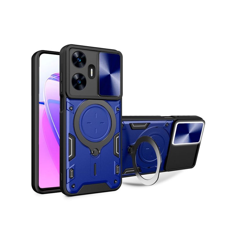 GENERICO - Funda Prot Camara Con Soporte Compatible  Realme C55 Azul