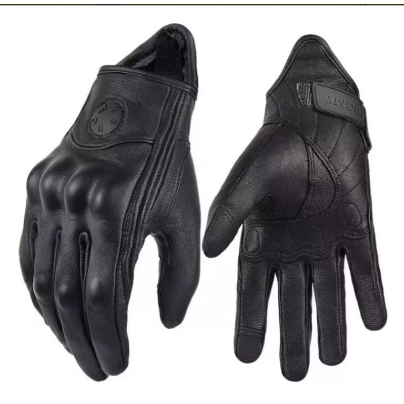 SUOMY - Guantes Icon Persuit Liso O Perforado Cuero Moto Protección