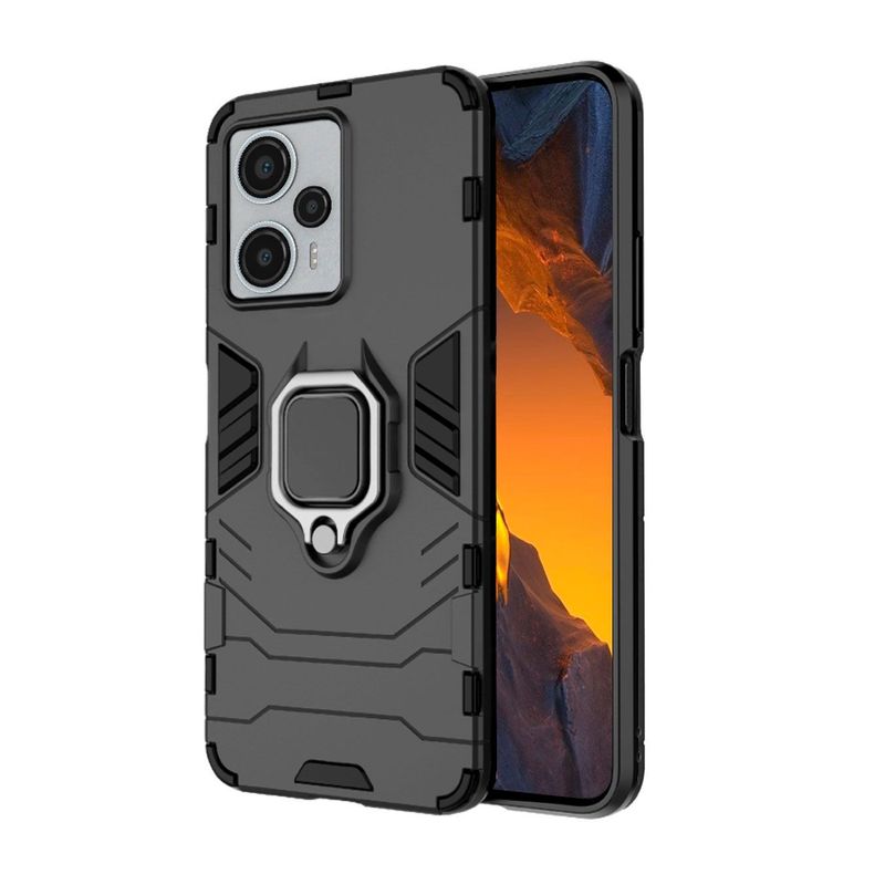 GENERICO - Funda Anti Golpes Anillo Compatible con Xiaomi Poco F5 Negro