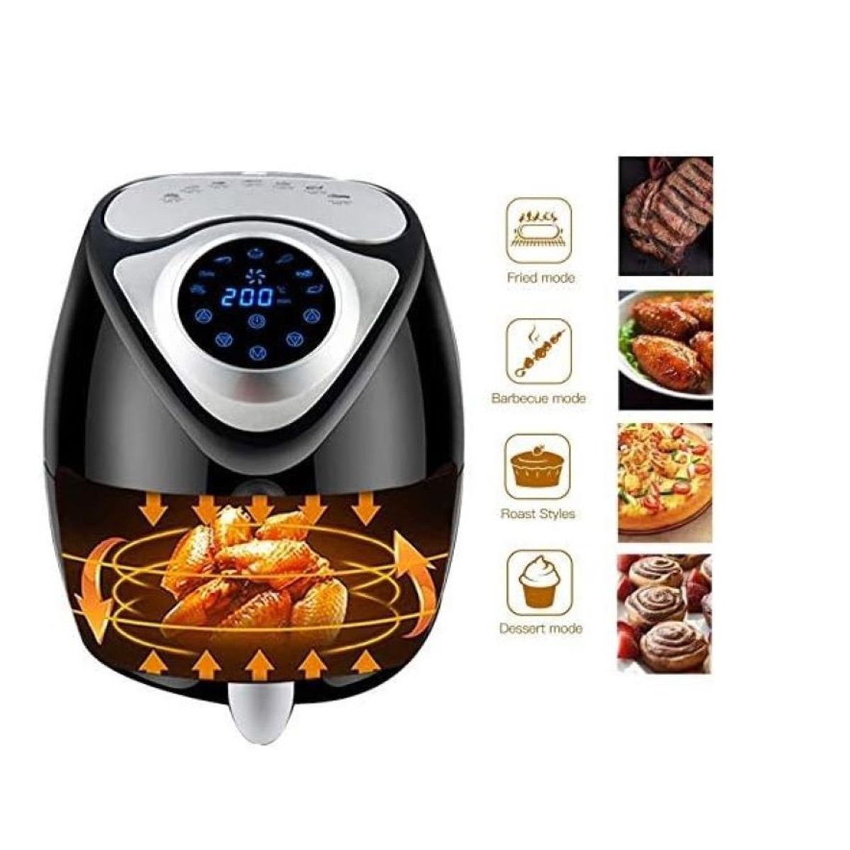 GENERICO - Freidora De Aire Digital Air Fryer Oven 3.2 Litro