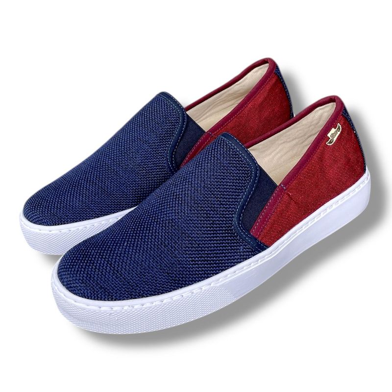 XIAN SHOES - mocasin Hombre azul vino 25