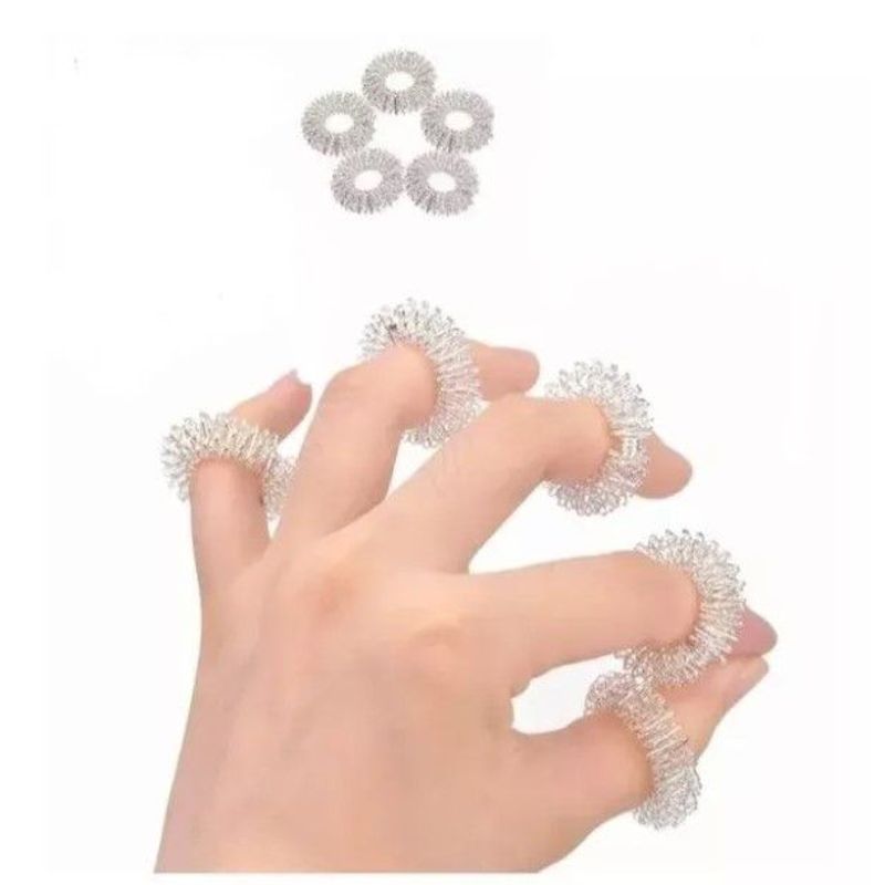 GENERICO - Anillos Masaje Dedos Acupresión X 5 Unds