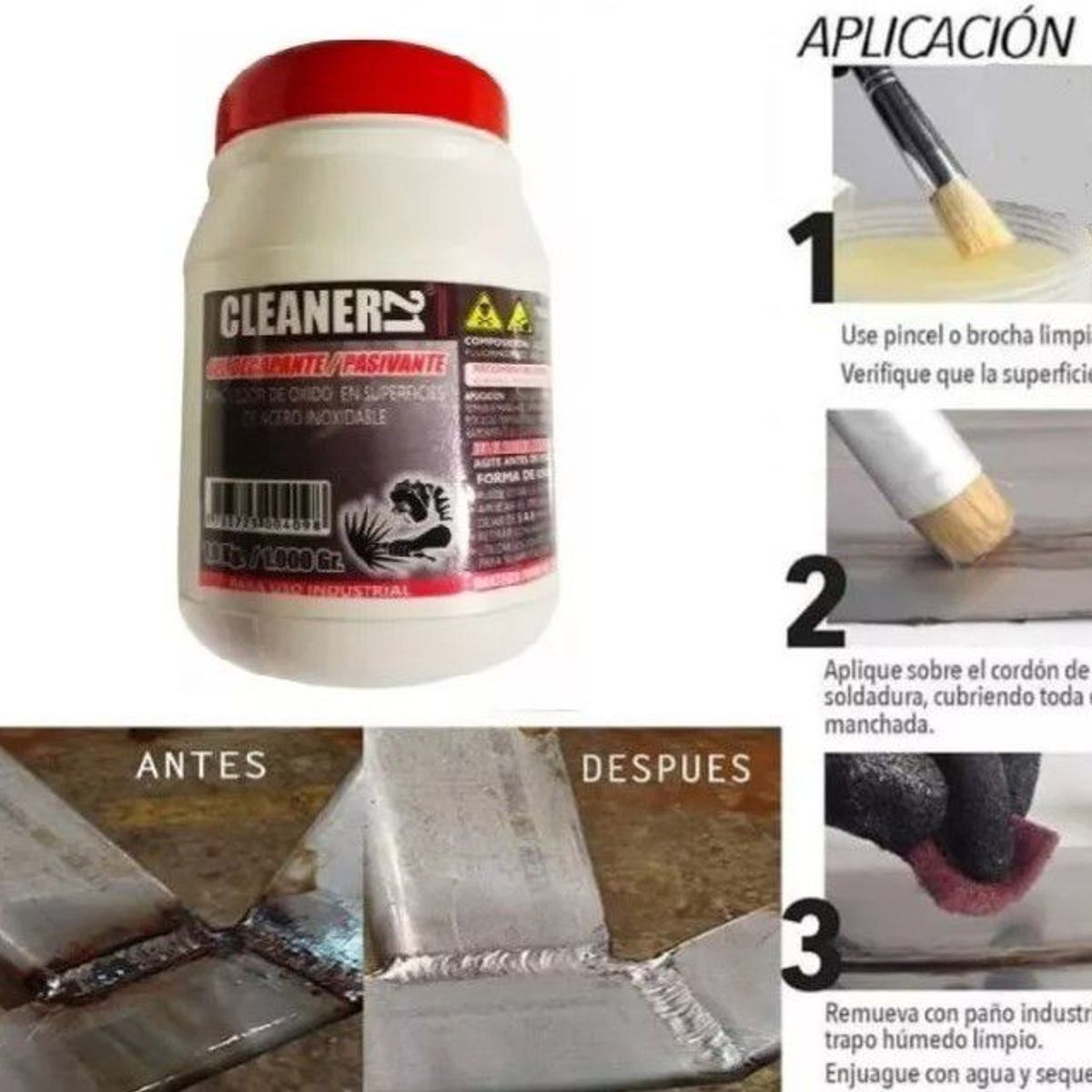 GENERICO - Gel decapante pasivante limpieza acero inoxidable x 120 grs