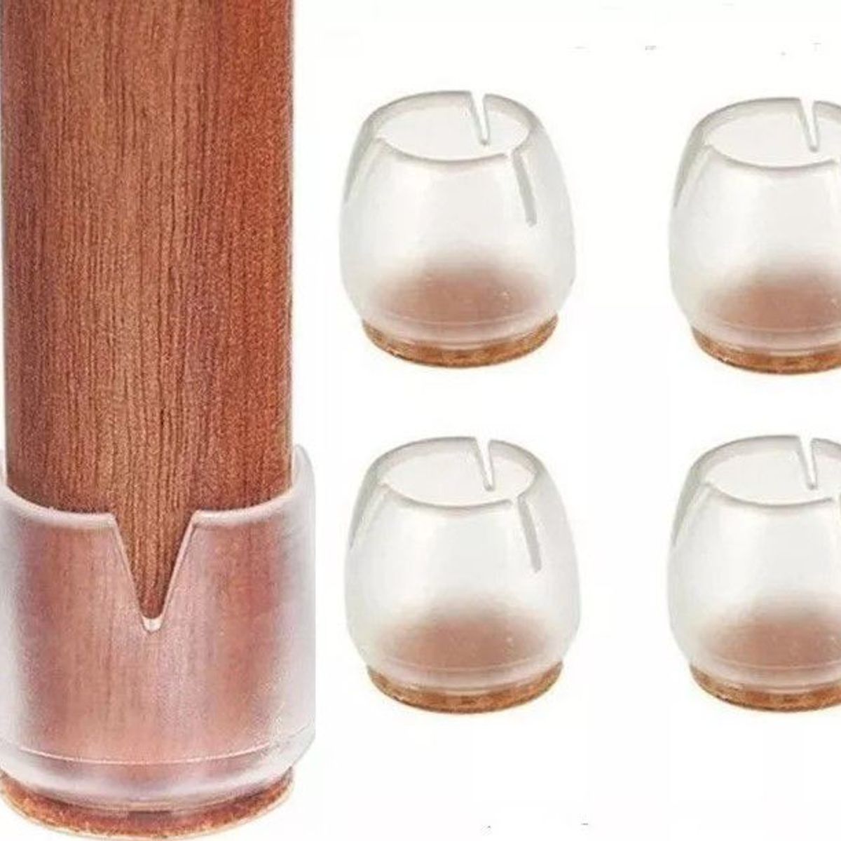 GENERICO - Tapones De Silicona Antideslizantes Para Patas De Sillas X 4