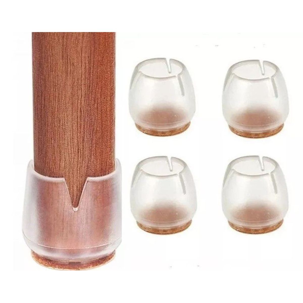 GENERICO - Tapones De Silicona Antideslizantes Para Patas De Sillas X 4
