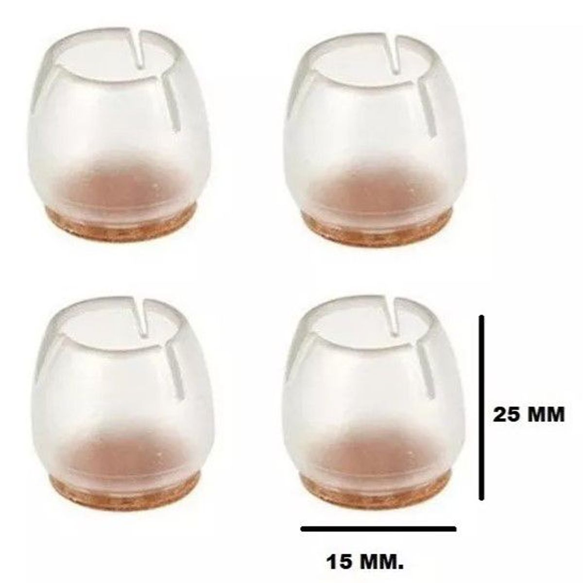 GENERICO - Tapones De Silicona Antideslizantes Para Patas De Sillas X 4