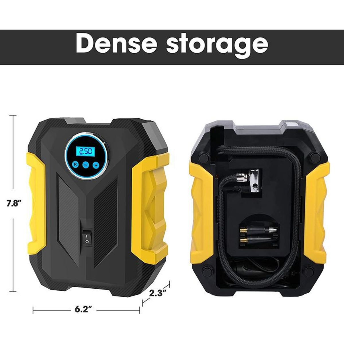 GENERICO - Compresor de aire digital para auto bomba infladora portátil