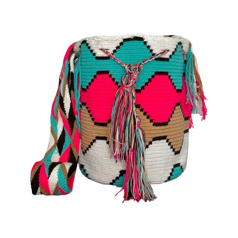 ARTESANAL - Mochila Wayúu Hecha a Mano 100 Original Colombiana WD-03_.