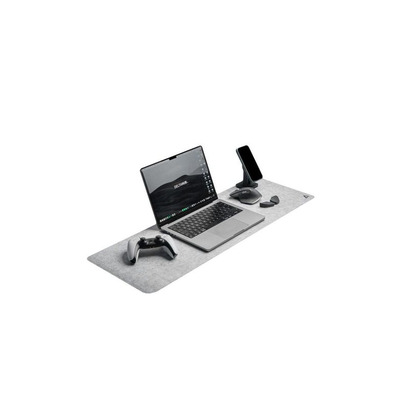 DELTAHUB - Desk Pad para escritorio Deltahub - tamaño M - gris claro