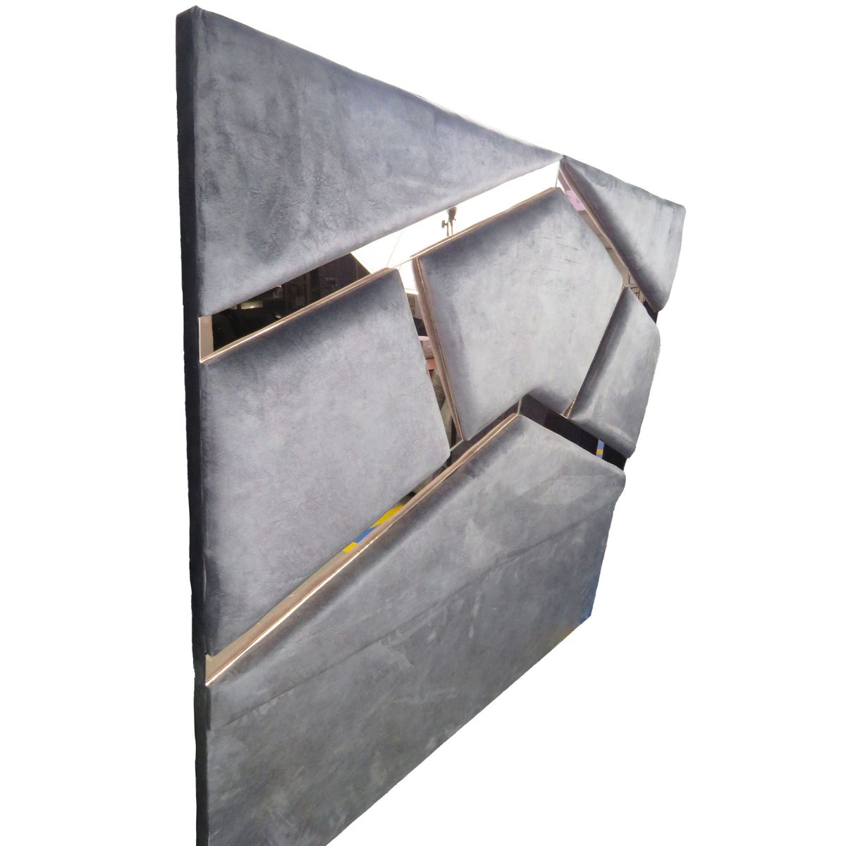 GENERICO - Espaldar Para base Cama Cabecero Color Gris