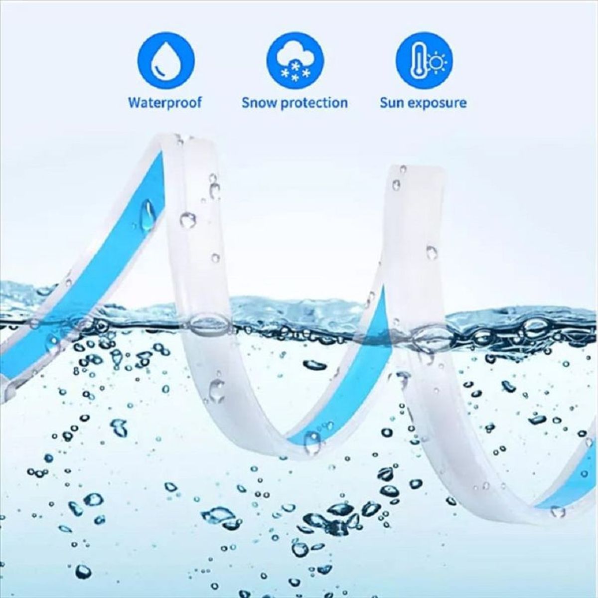 UNIVERSAL - Dos cintas  luz led rojo-naranja para farolas de carro 60cm