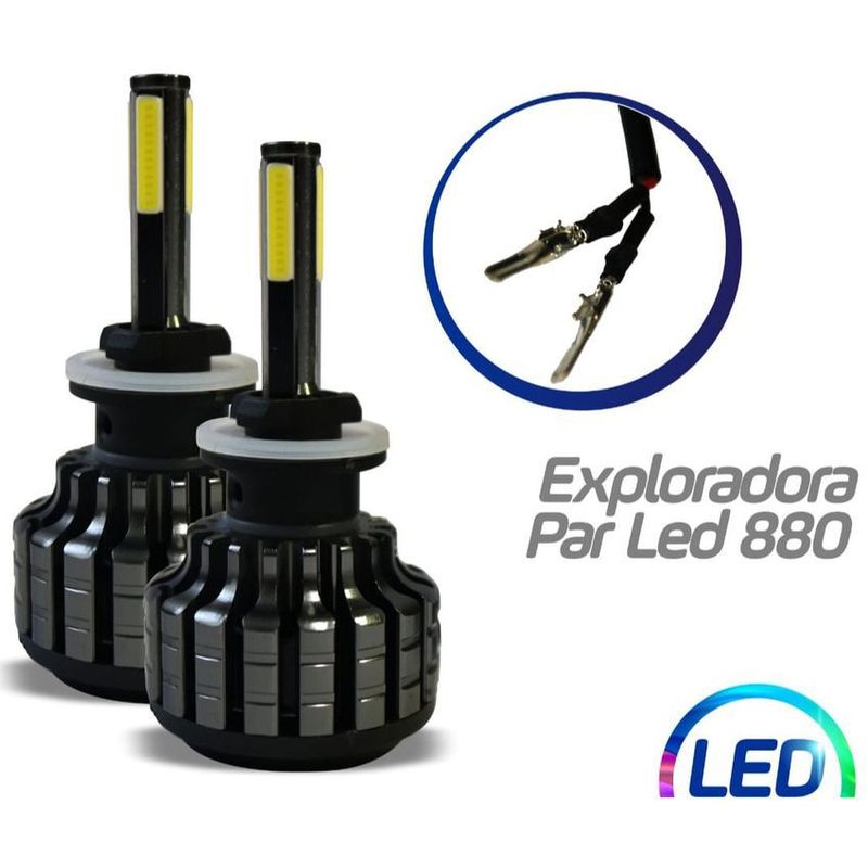 UNIVERSAL - Dos bombillos led 880-881 luces carro 4 caras 20000 lumens