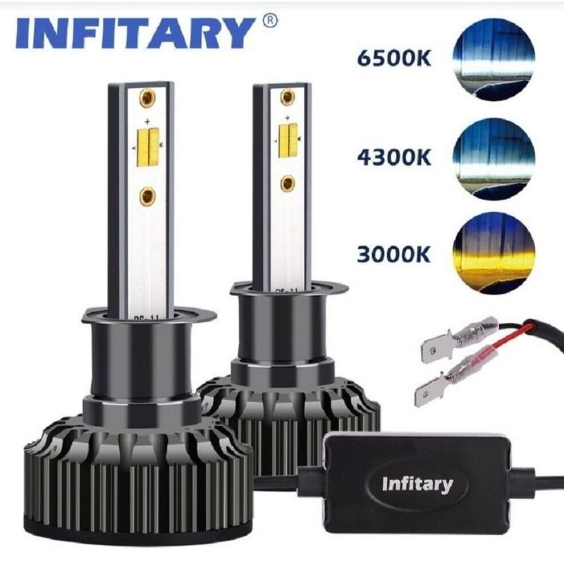 UNIVERSAL - 2 bombillos led h1 infitary 16000 lumens antiniebla tricolor