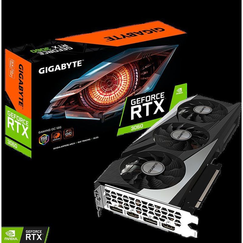 GIGABYTE - Tarjeta gráfica gigabyte geforce rtx 3060 gaming oc 12gb