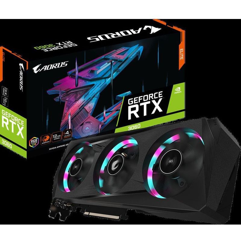 GIGABYTE - Tarjeta video gigabyte nvidia geforce rtx 3060 elite 12gb