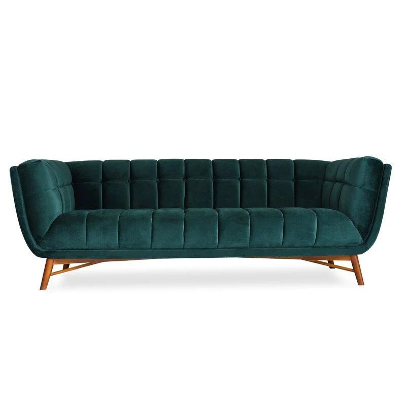 GENERICO - Sofa Haru Nordico Terciopelo Verde Esmeralda