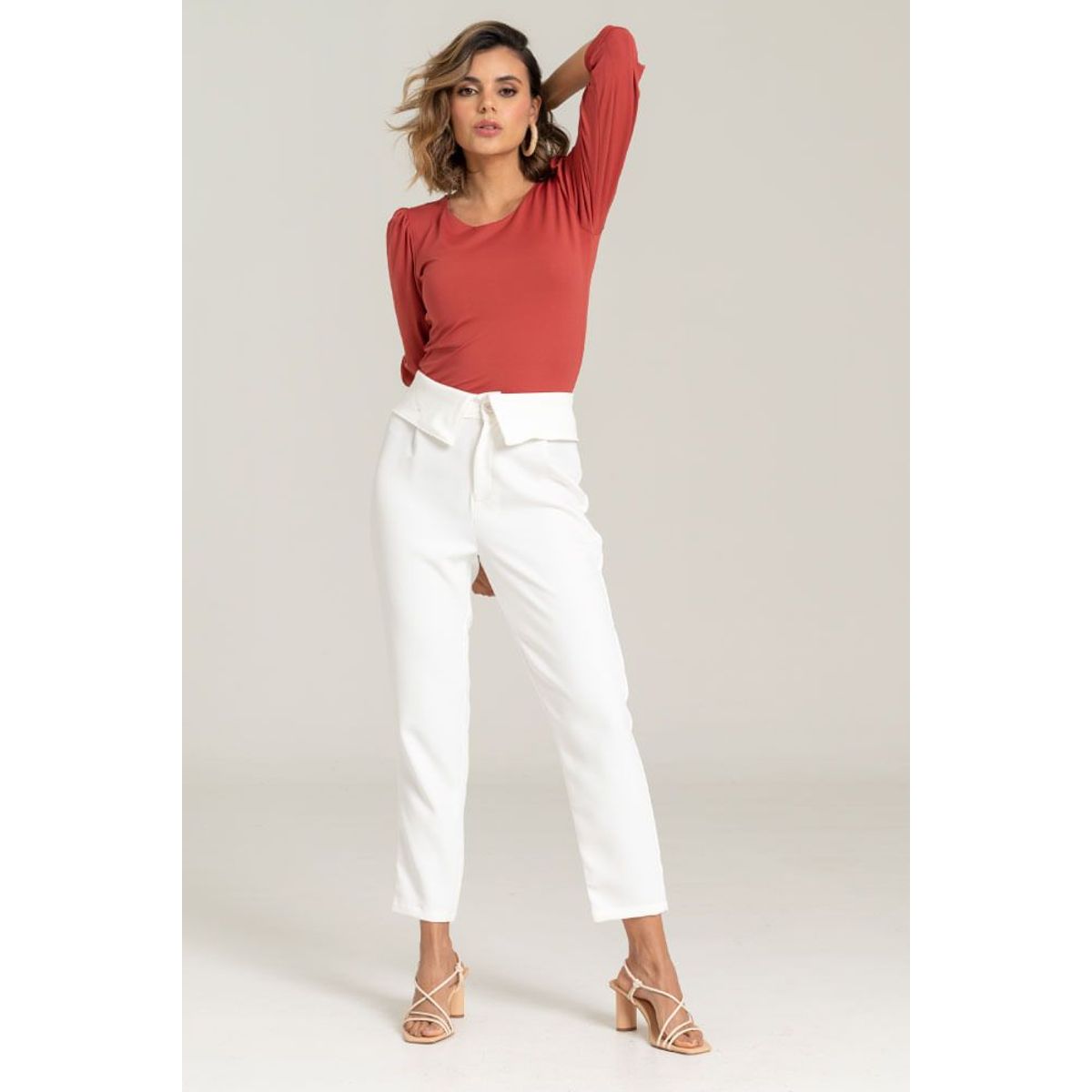RAGGED - Pantalon azumi Blanco Ragged