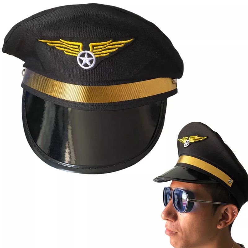 GENERICO - Gorra Capitan Marinero Aviador Kepis Playboy Halloween