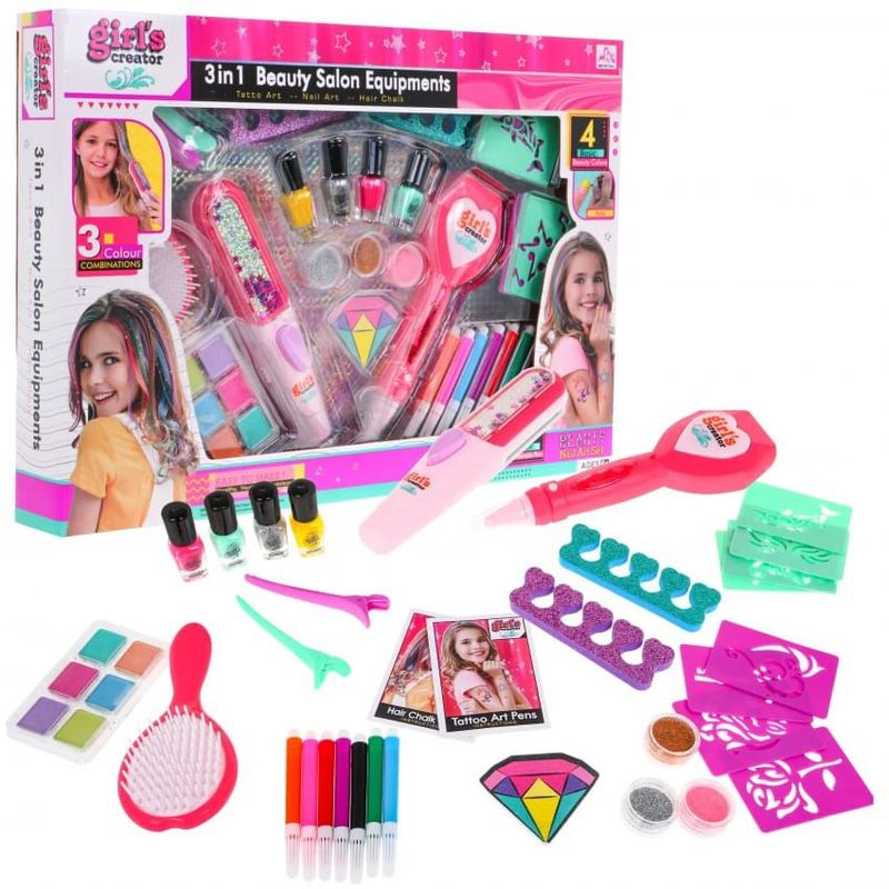 MARKET TOYS - Kit Infantil De Belleza Uñas  Cabello Estilo Original