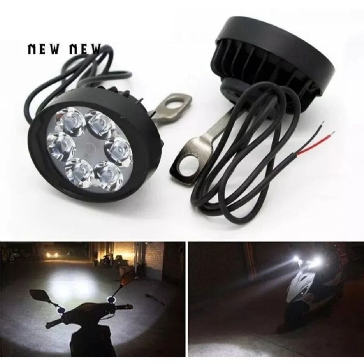 UNIVERSAL - Dos exploradoras redondas moto carro 8000lumens