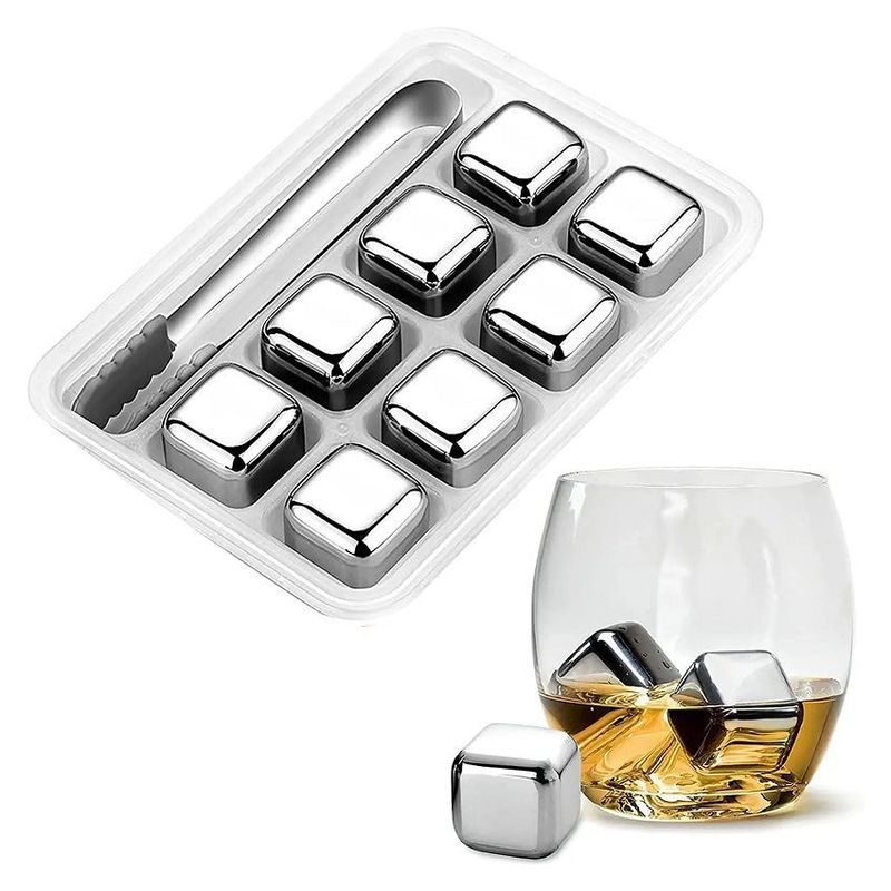 GENERICO - Piedras de whisky cubitos de hielo reutilizables acero