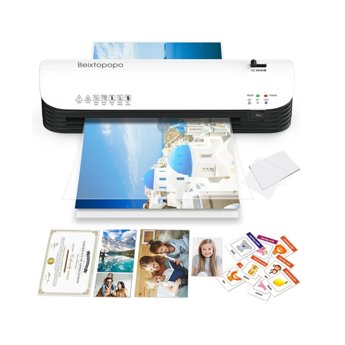 GENERICO - Plastificadora laminadora térmica frio y caliente + laminas