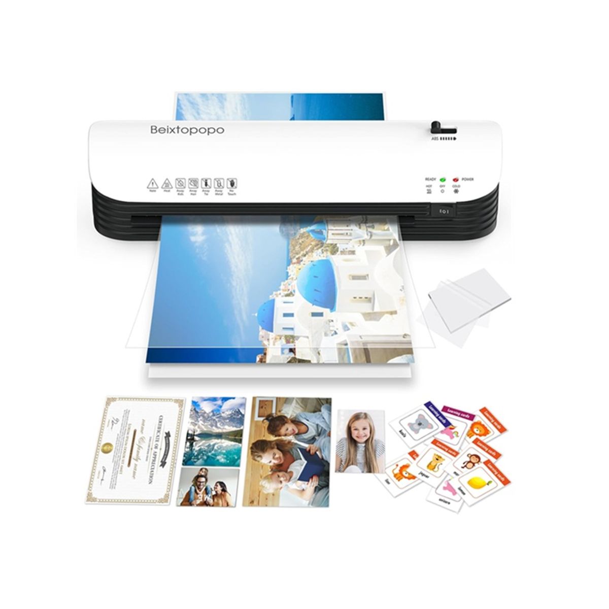 GENERICO - Plastificadora laminadora térmica frio y caliente + laminas