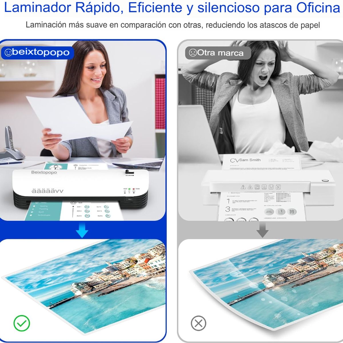 GENERICO - Plastificadora laminadora térmica frio y caliente + laminas