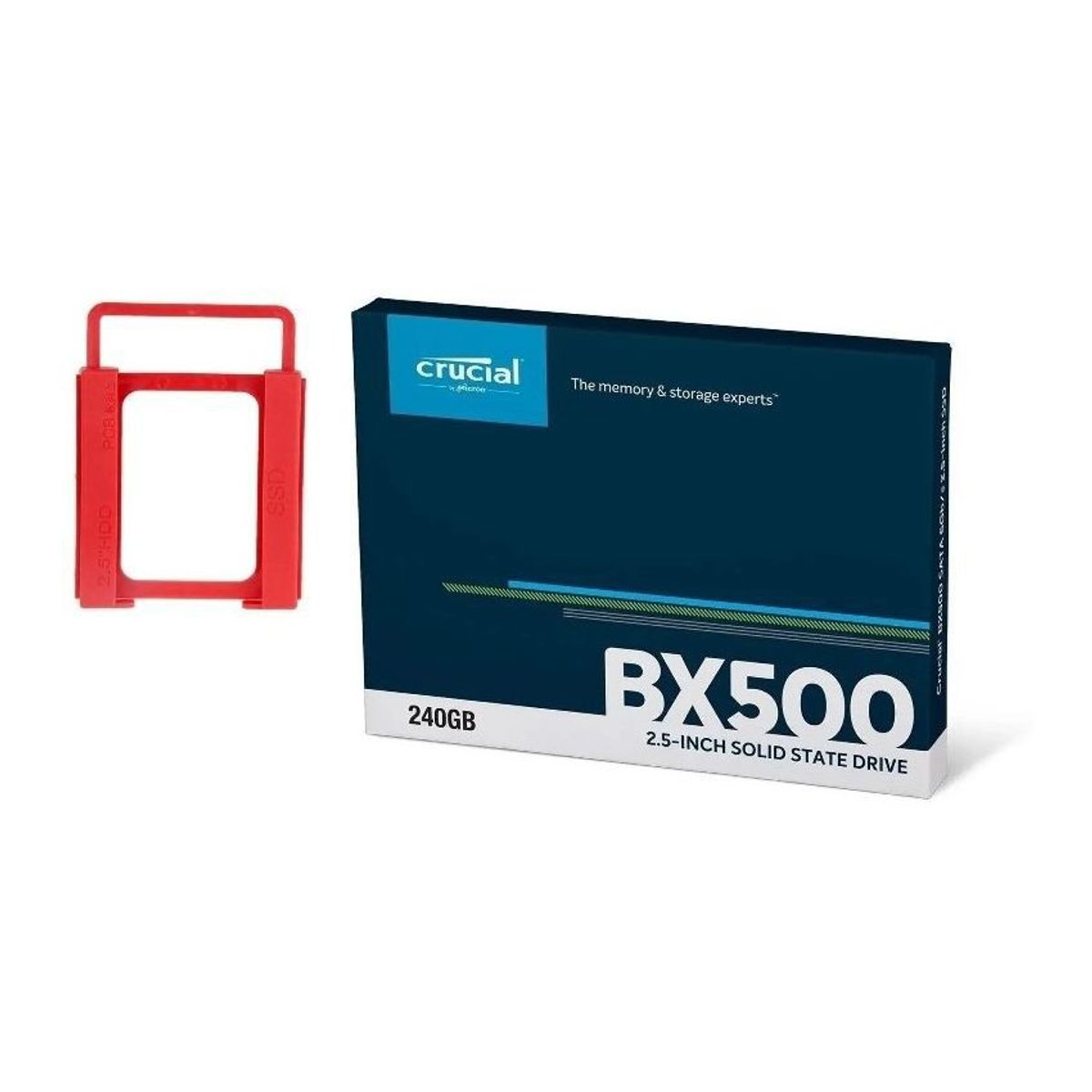 CRUCIAL - Disco solido ssd crucial bx500 2.5 240gb + adapta