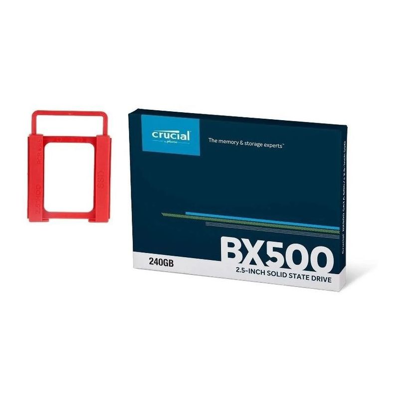 CRUCIAL - Disco solido ssd crucial bx500 2.5 240gb + adapta