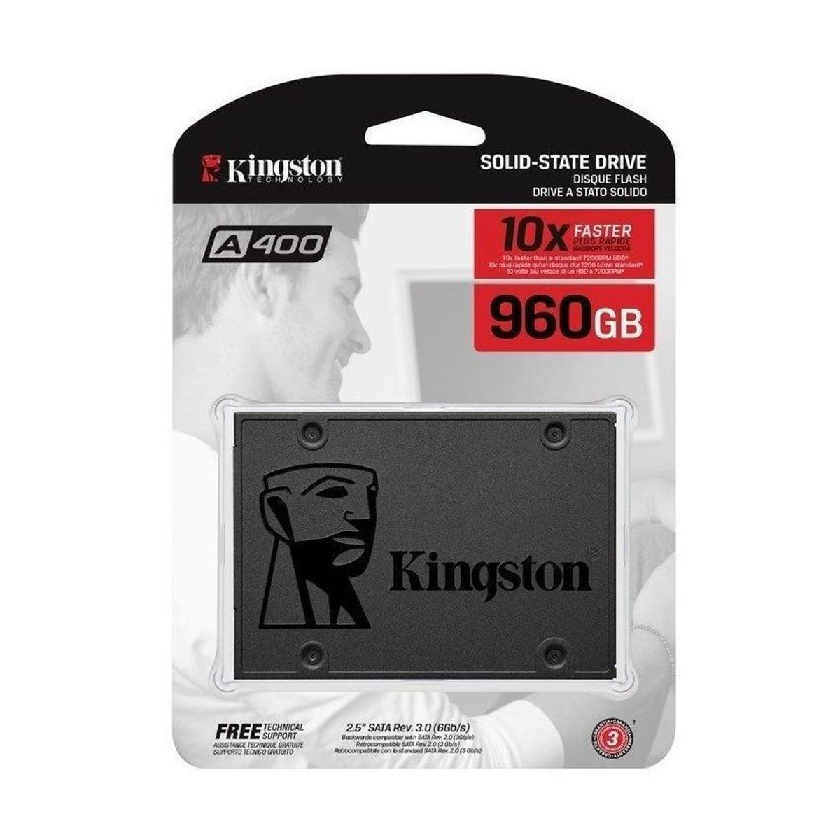 KINGSTON - Disco solido kingston ssd 960gb sata adaptador