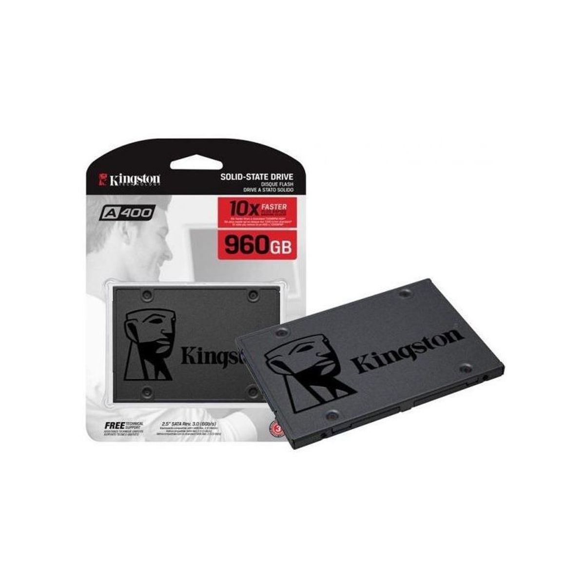 KINGSTON - Disco solido kingston ssd 960gb sata adaptador