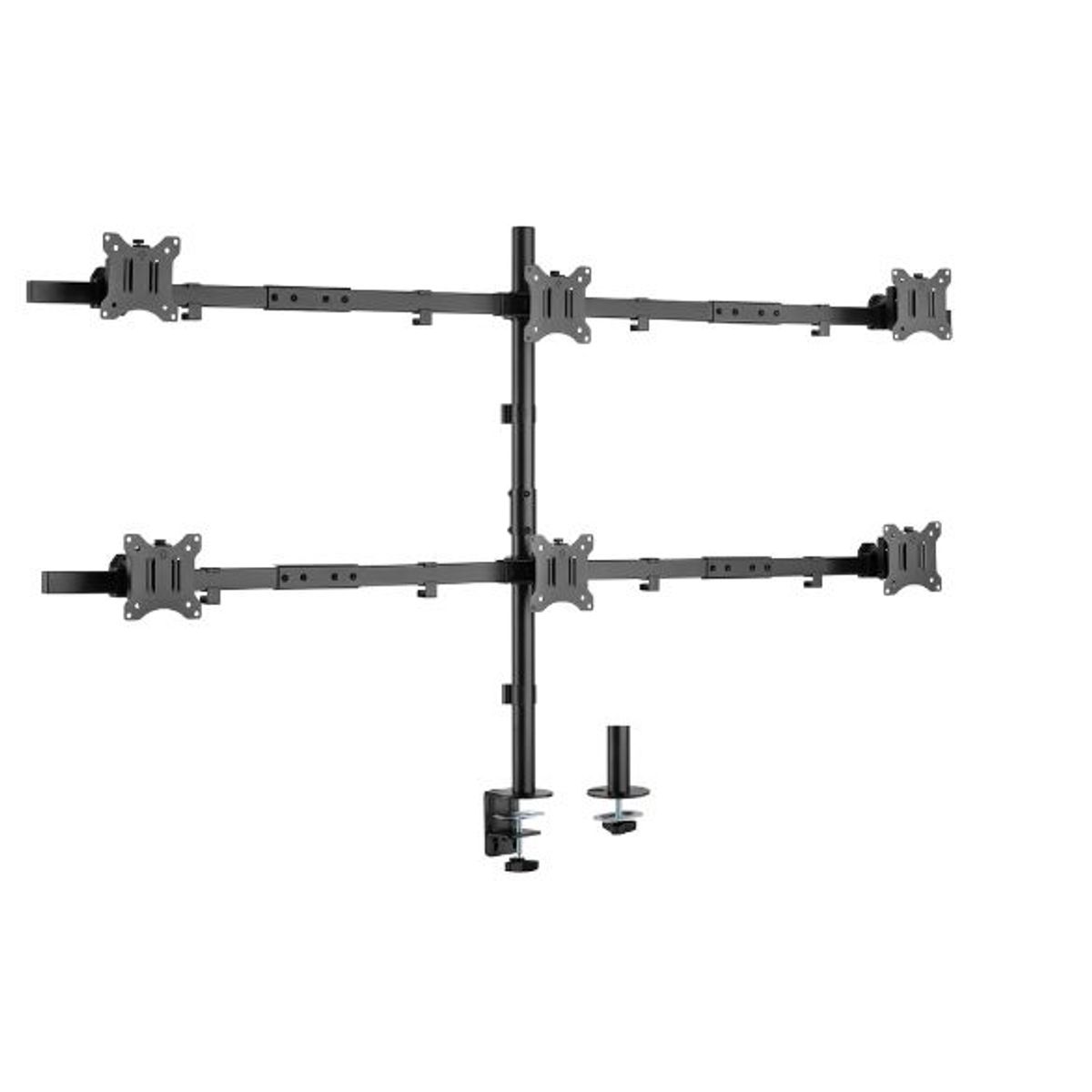 ERGONOMUS - Soporte brazo monitor 6 pantallas 17-32".