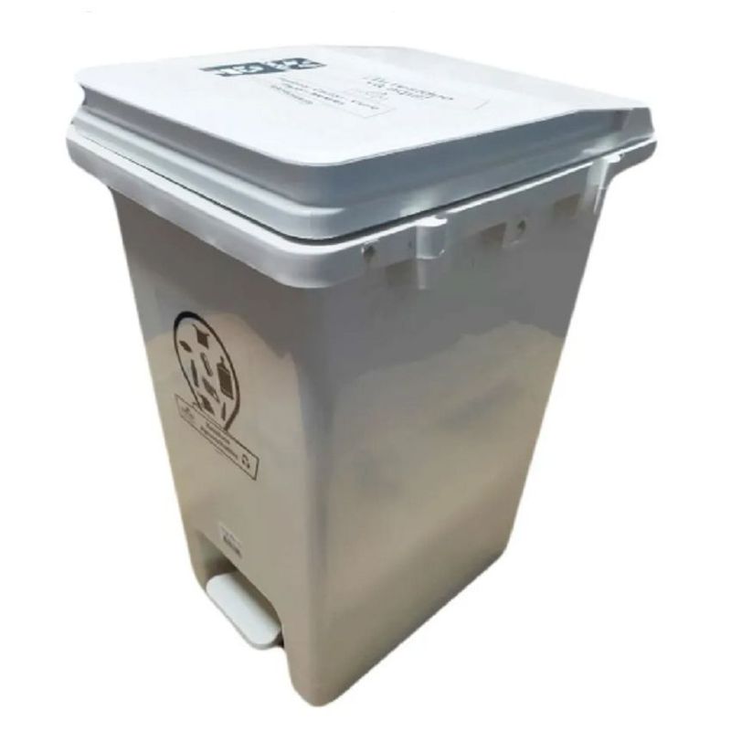 GENERICO - Papelera cuadrada de 20 litros blanca