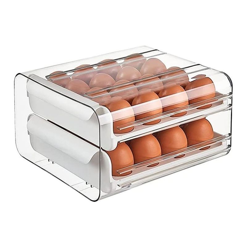 GENERICO - Organizador de almacenamiento de huevos soporte para huevos de 32