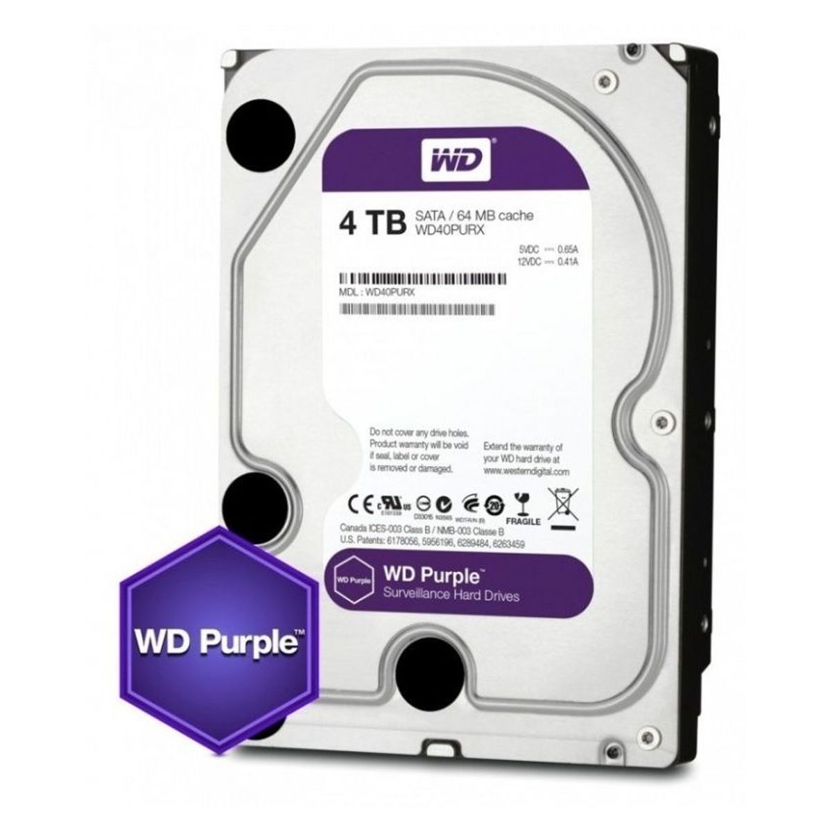 WESTERN DIGITAL - Disco Interno western digital WD 4tb purple