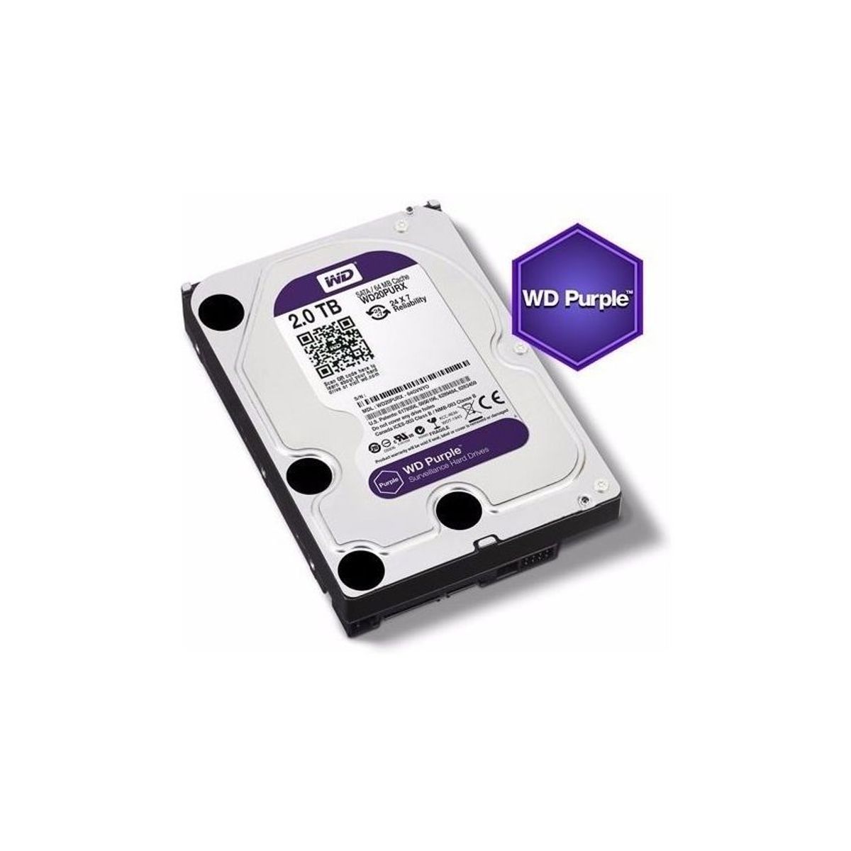 WESTERN DIGITAL - Disco Interno WD Purple 2tb sata dvr o pc