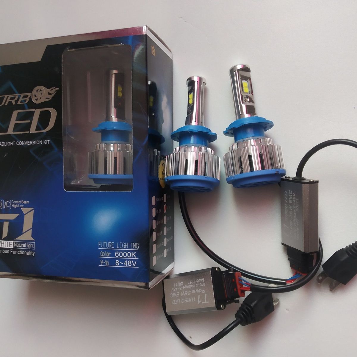 TURBO MAX - Par bombillos turbo led h7 16000lumens canbus sumergibles