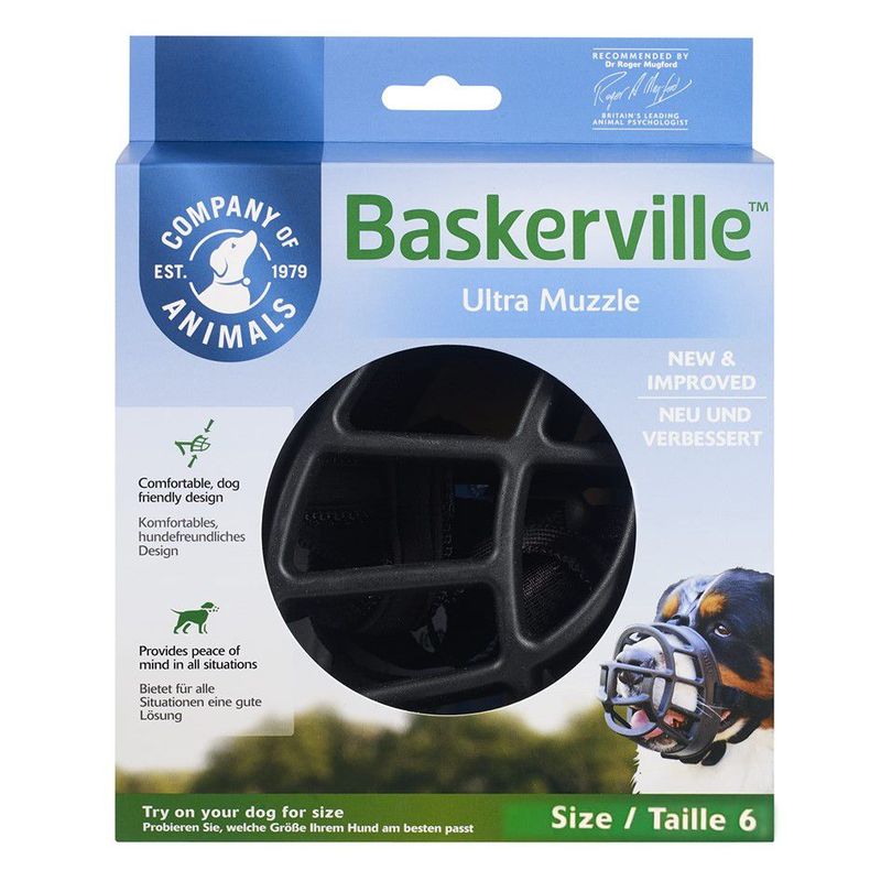 GENERICO - Baskerville Bozal Ultra Para Perros - Negro Talla 6 - 1 unid