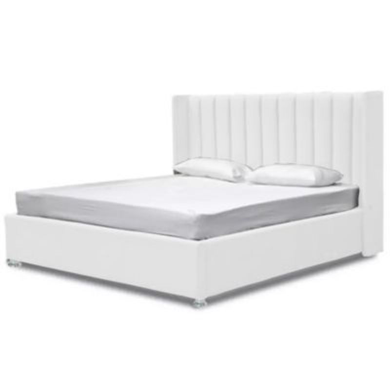 EKONOMODO COLOMBIA - Colchon Doble 1 Pillow + Base cama + Espaldar + Puff Julieta Blanco