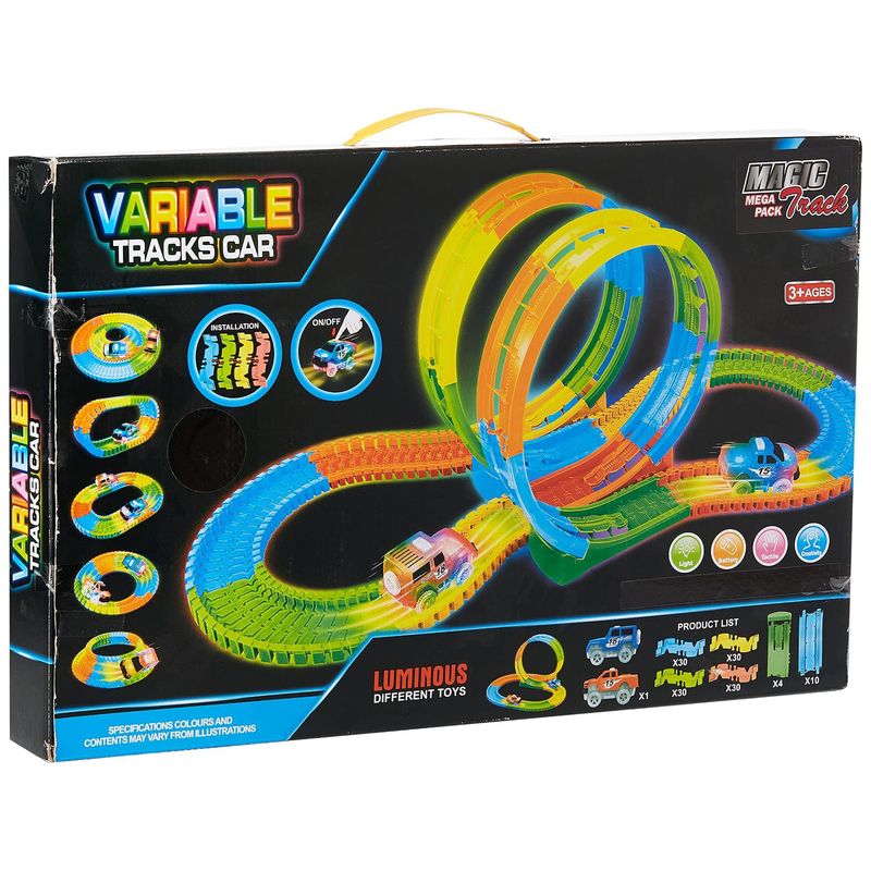 MARKET TOYS - Pista Mágica Luminous 375 Cm 135 Pcs