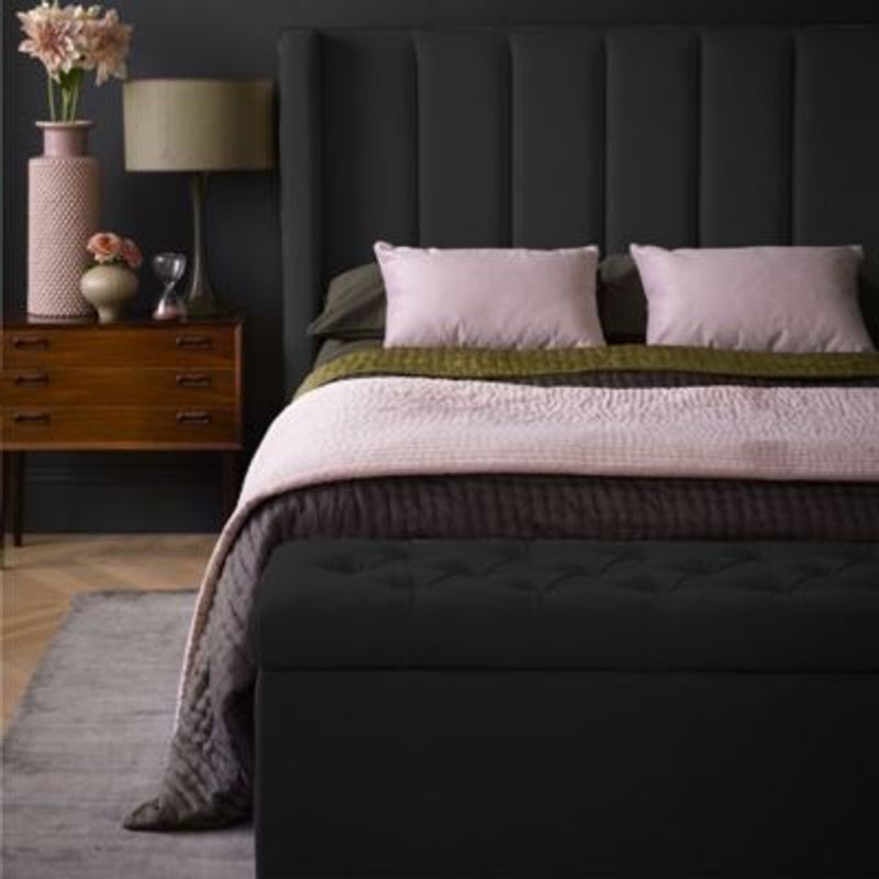 EKONOMODO COLOMBIA - Colchon Doble 1 Pillow + Base cama + Espaldar + Puff Julieta Negro