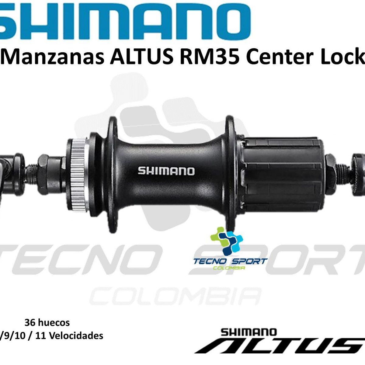 SHIMANO - Manzana Freno Disco Shimano Altus Rm35 36h Center Lock Par