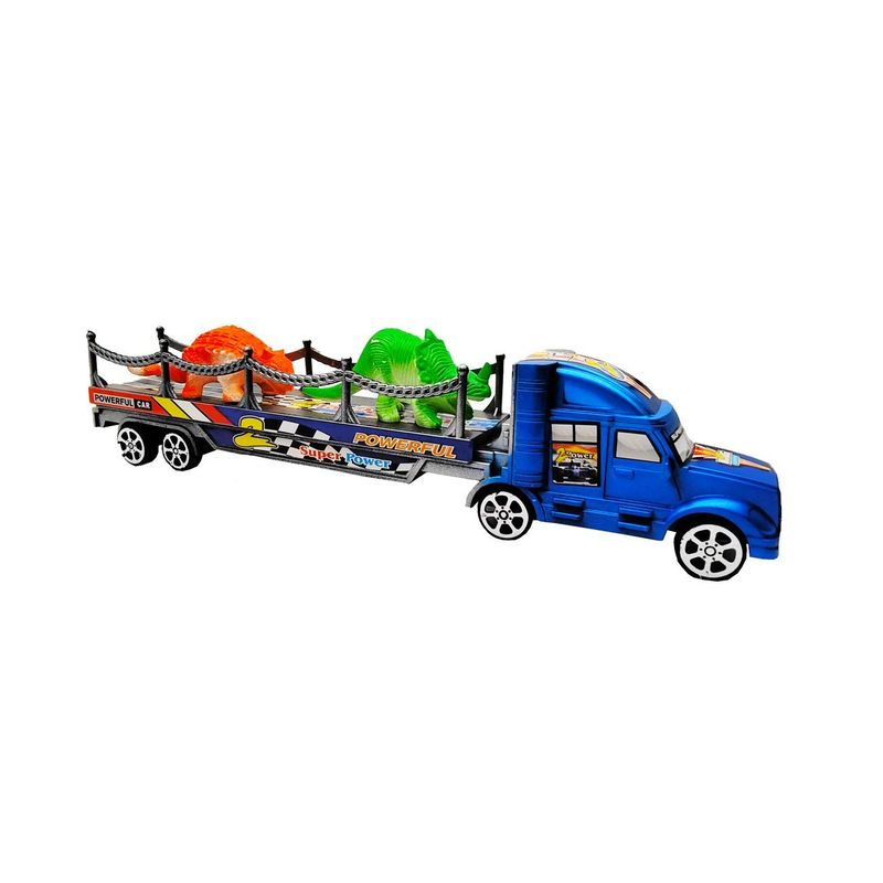 DAYOSHOP - Camión Tractomula Niñera De Dinosuarios Juguete Niños