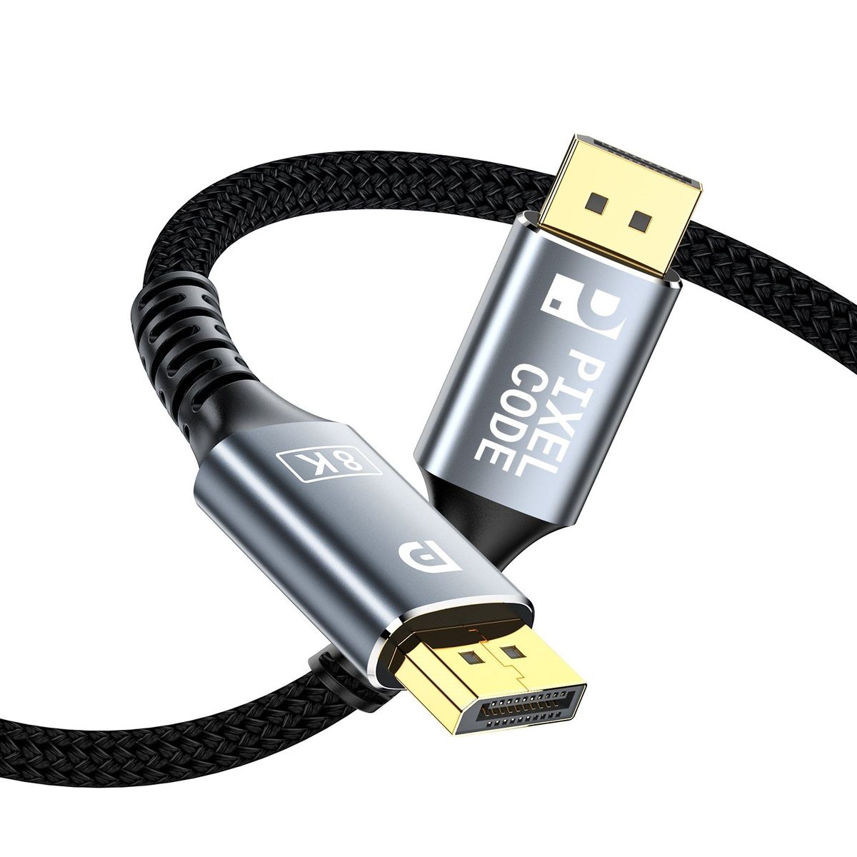 PIXEL CODE - Cable Displayport 3 mts 8k 60hz 4k 144hz 2k 165hz 1080 360hz