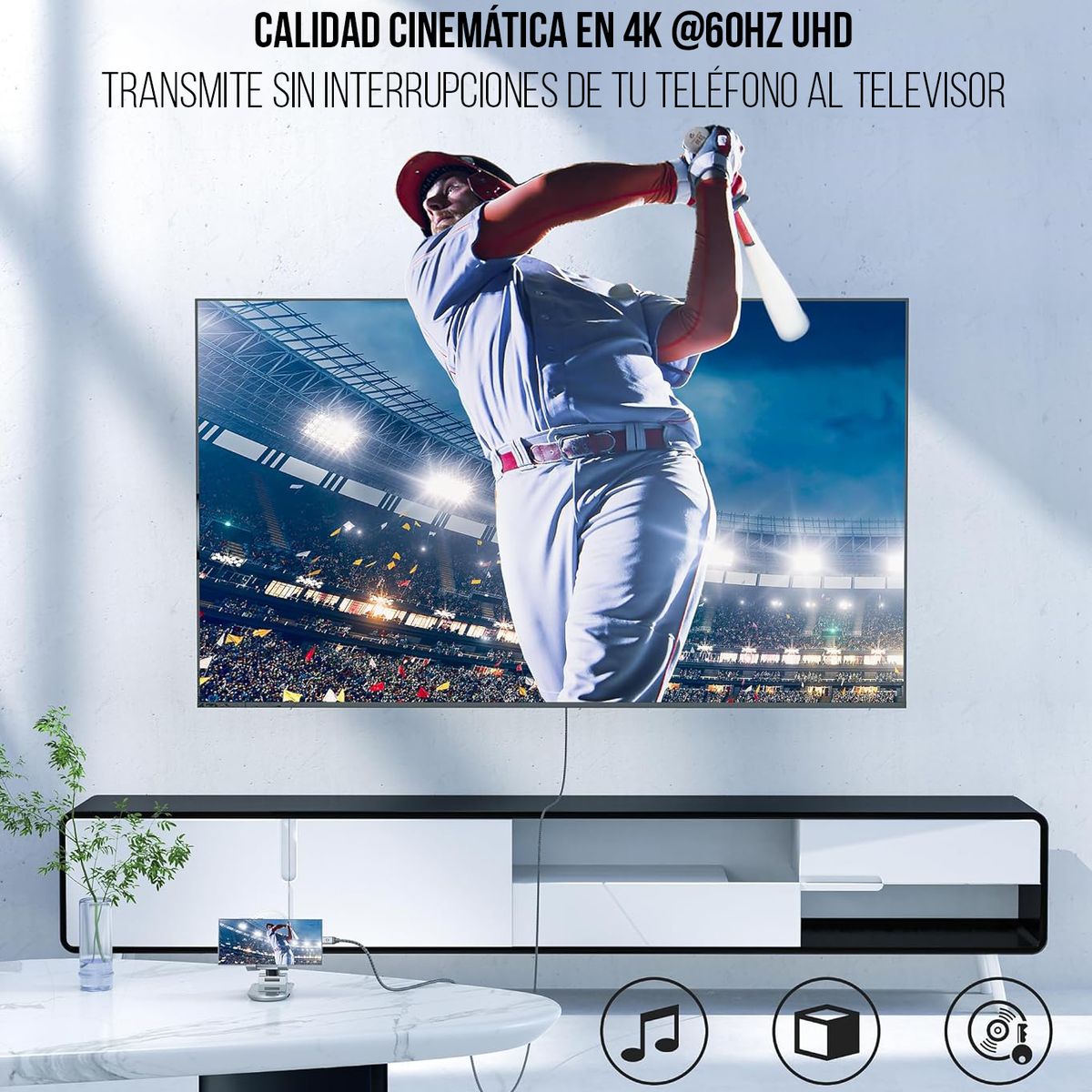 PIXEL CODE - Cable USB C a HDMI 4K 60Hz 2M 2K 144Hz Pixel Code Trenzado para Macbook Laptop Thunderbolt TV