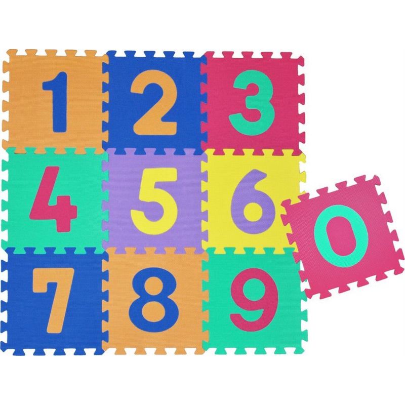 DAYOSHOP - Tapete Alfombra Foamy Para Bebe 10 Pieza Numeros Aprendizaje