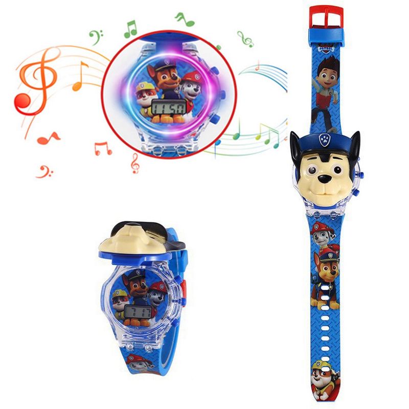 DAYOSHOP - Reloj Niños Digital Luces Sonido Tapa Patrulla Canina Paw